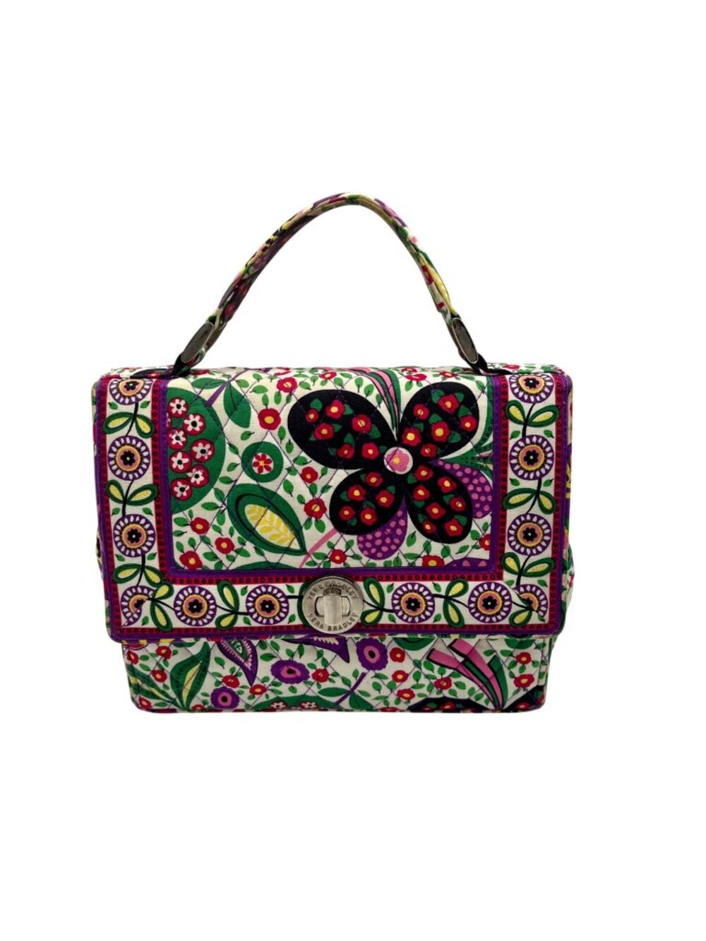 Vera Bradley Viva La Vera Quilted Cotton Satchel Bag